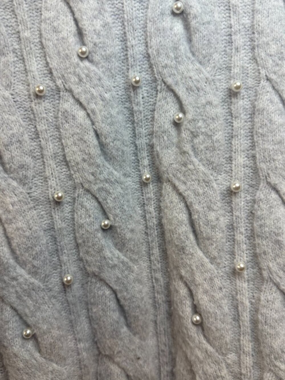Aerie Gray Sweater with Pearl Details - Picture 4 of 4